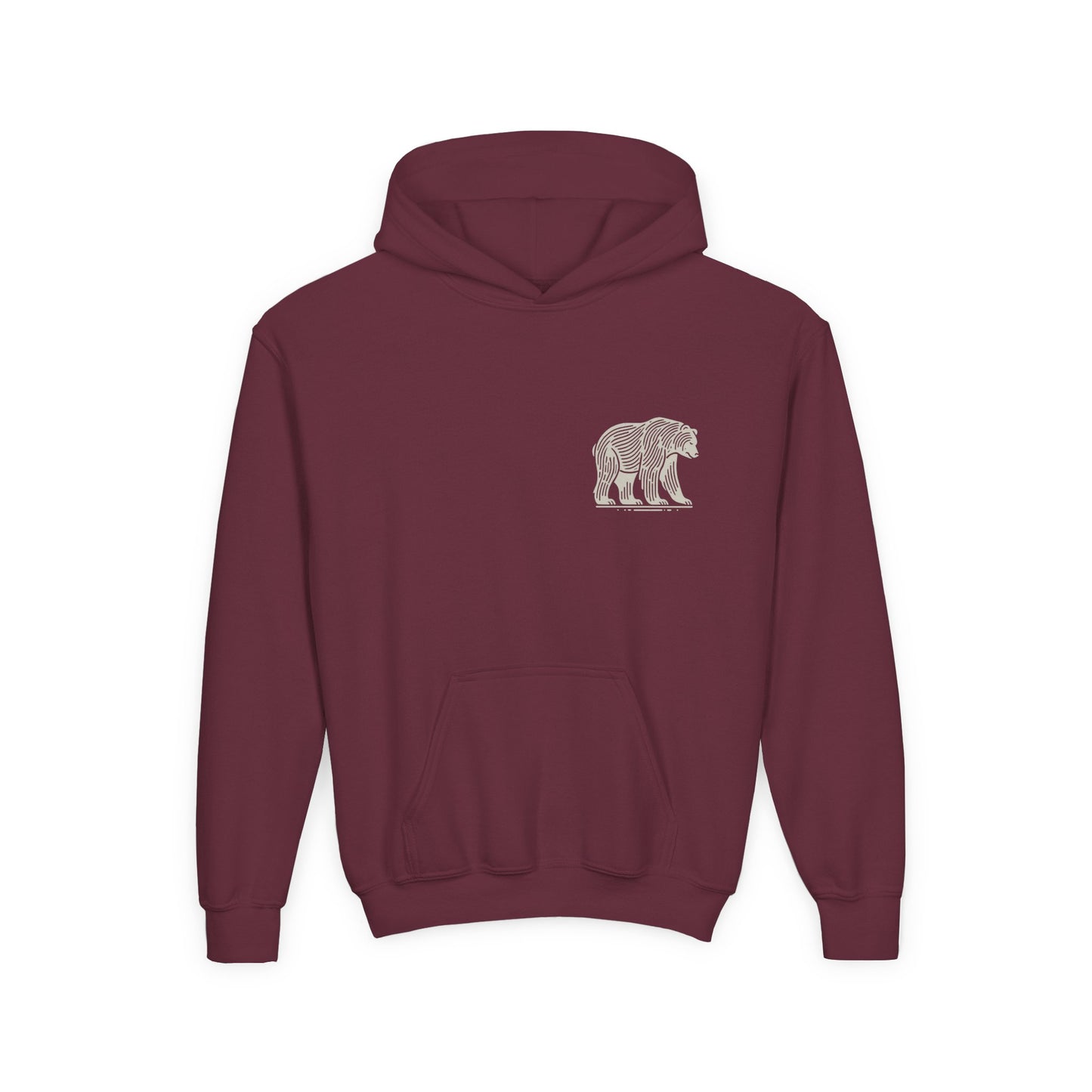 Strong and Cozy – Nordic Bear Youth Hoodie
