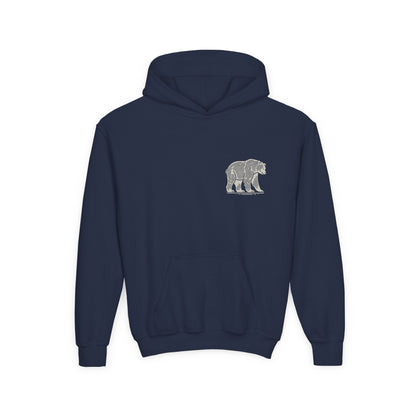 Strong and Cozy – Nordic Bear Youth Hoodie