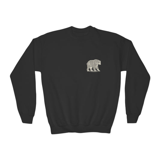 Durable Comfort – Nordic Bear Youth Sweatshirt