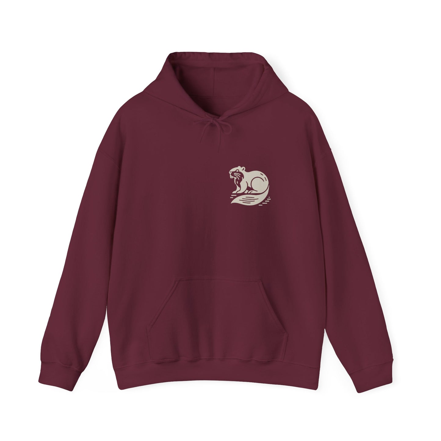 No Drama Warmth – Nordic Beaver Hoodie for daily wear