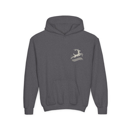 Cozy for the Little Ones – Nordic Deer Youth Hoodie