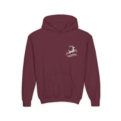 Cozy for the Little Ones – Nordic Deer Youth Hoodie