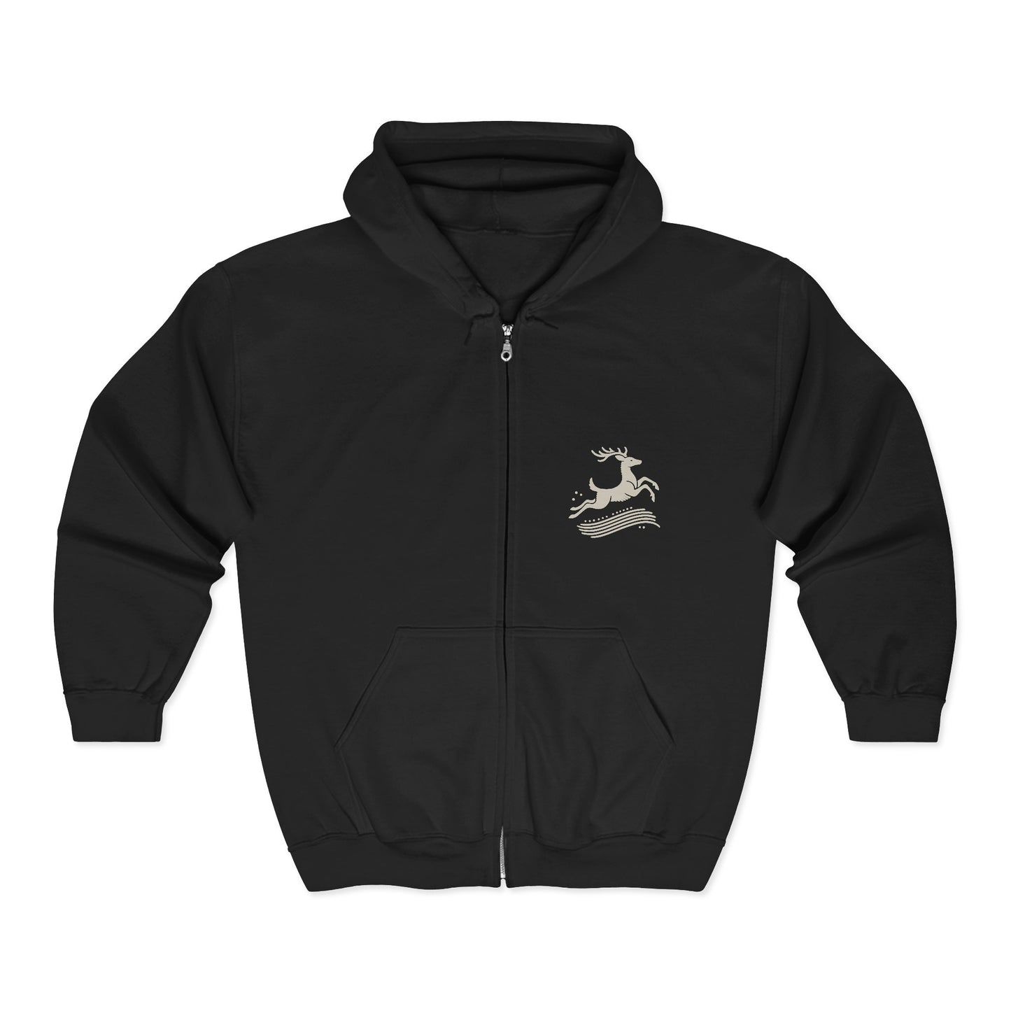 Zip Up and Go – Nordic Deer Zip Hoodie