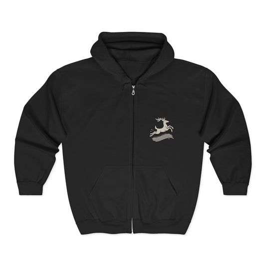 Zip Up and Go – Nordic Deer Zip Hoodie