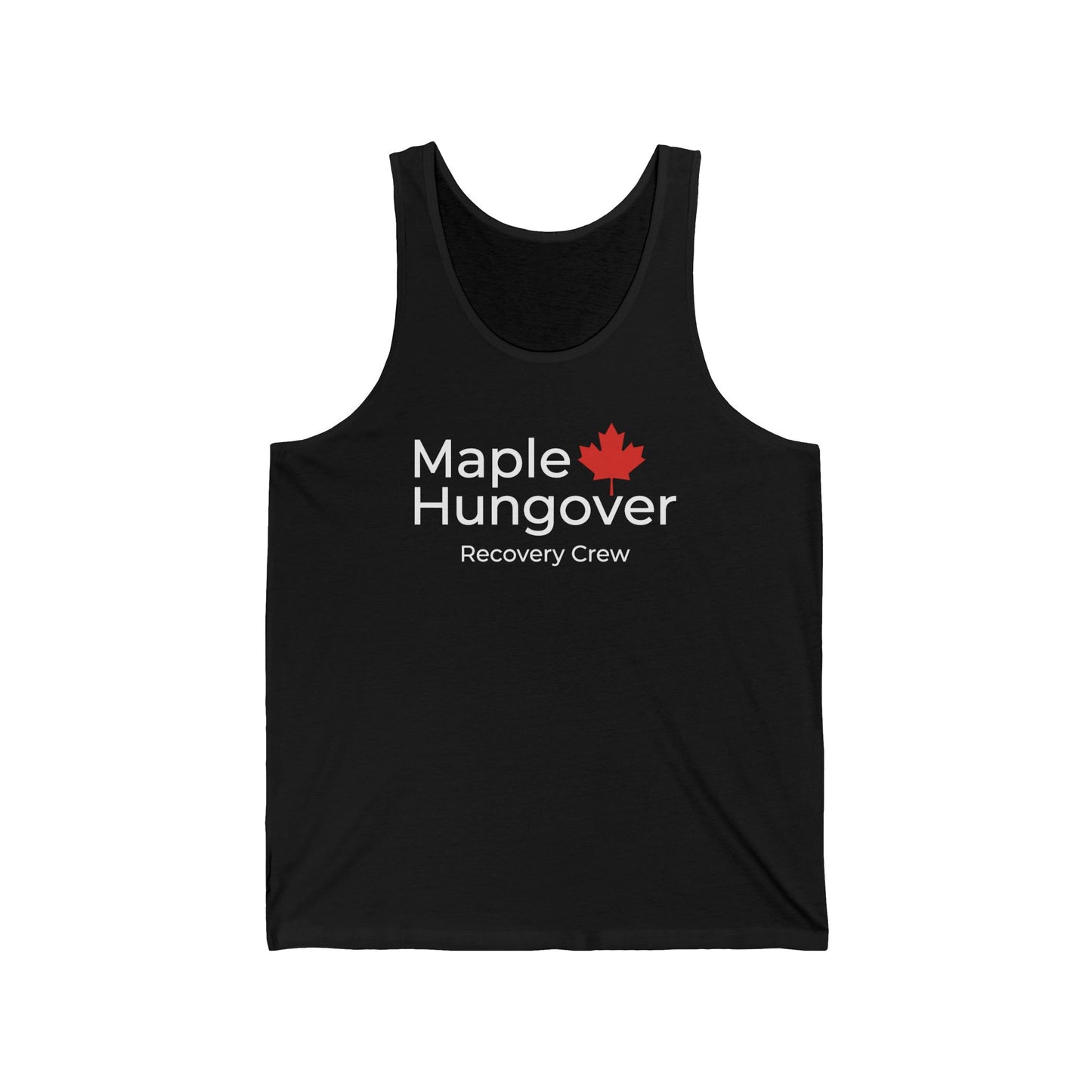 “Maple Hungover” Unisex Jersey Tank - Canadian Weekend Recovery Mode