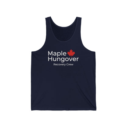 “Maple Hungover” Unisex Jersey Tank - Canadian Weekend Recovery Mode
