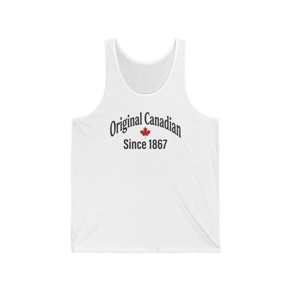 “Original Canadian Since 1867” Unisex Jersey Tank - Heritage Canada Style