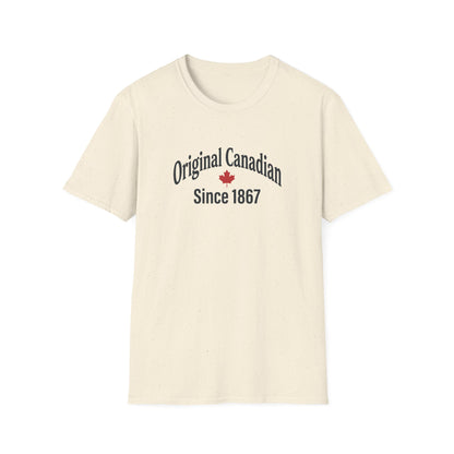 “Original Canadian Since 1867” Softstyle Tee - Retro Maple Graphic Shirt