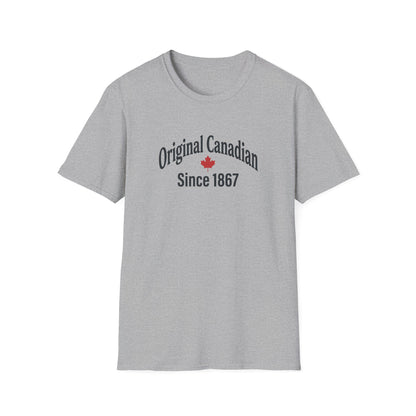 “Original Canadian Since 1867” Softstyle Tee - Retro Maple Graphic Shirt