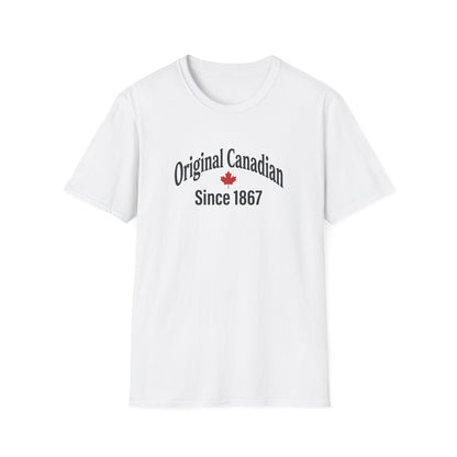 “Original Canadian Since 1867” Softstyle Tee - Retro Maple Graphic Shirt