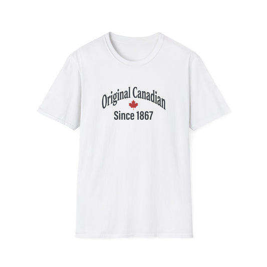 “Original Canadian Since 1867” Softstyle Tee - Retro Maple Graphic Shirt
