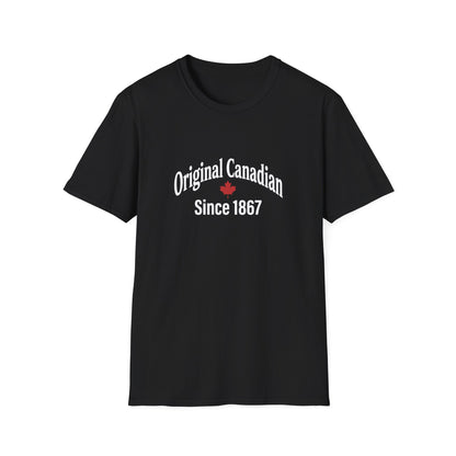 “Original Canadian Since 1867” Softstyle Tee - Retro Maple Graphic Shirt