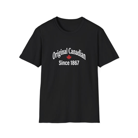 “Original Canadian Since 1867” Softstyle Tee - Retro Maple Graphic Shirt