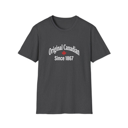 “Original Canadian Since 1867” Softstyle Tee - Retro Maple Graphic Shirt
