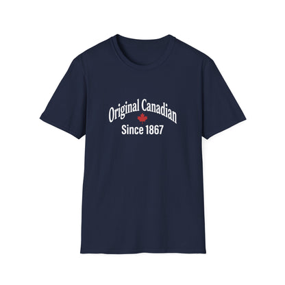 “Original Canadian Since 1867” Softstyle Tee - Retro Maple Graphic Shirt