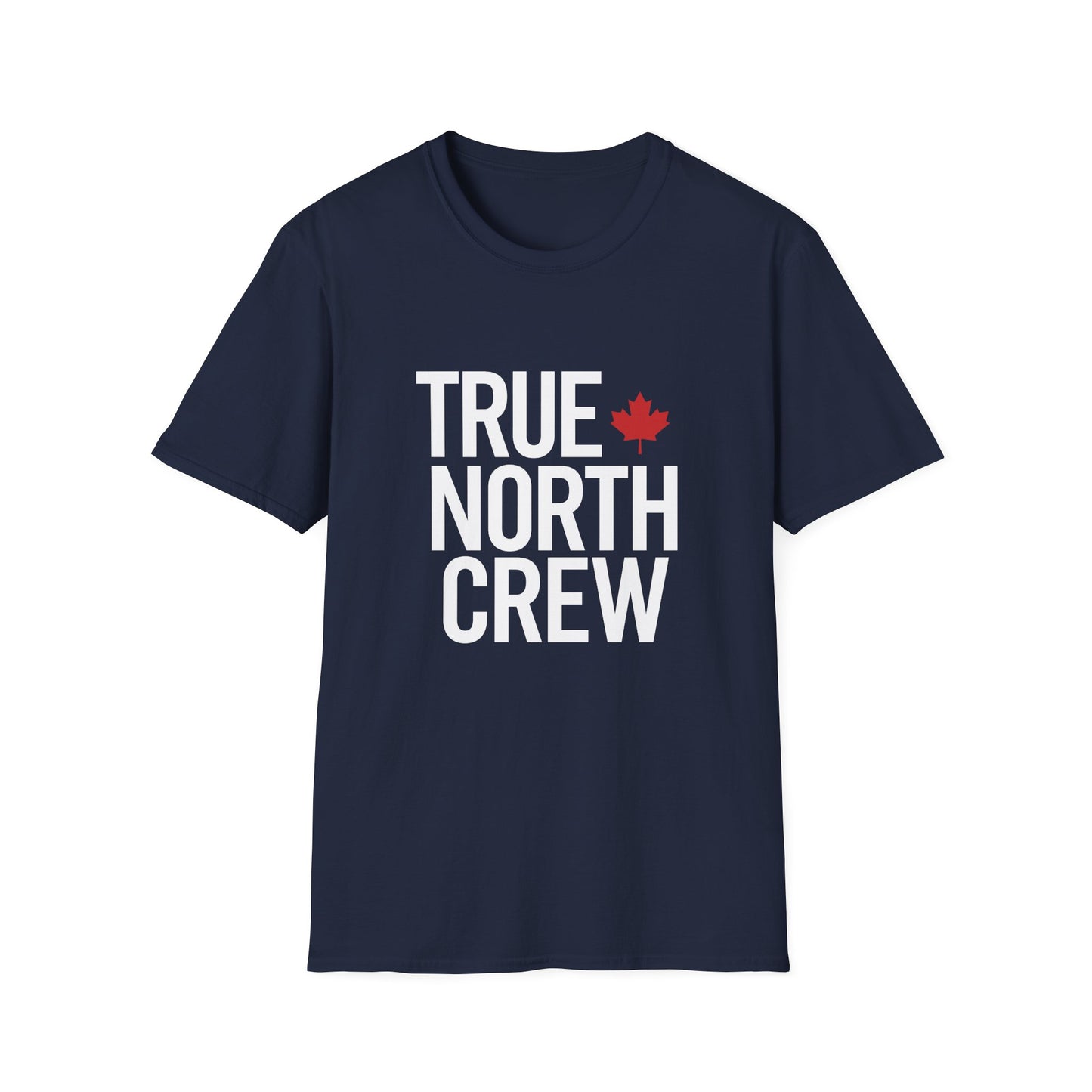 “True North Crew” Softstyle Tee - Minimal Canada Lifestyle Graphic