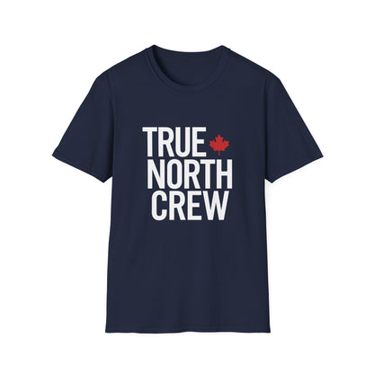 “True North Crew” Softstyle Tee - Minimal Canada Lifestyle Graphic