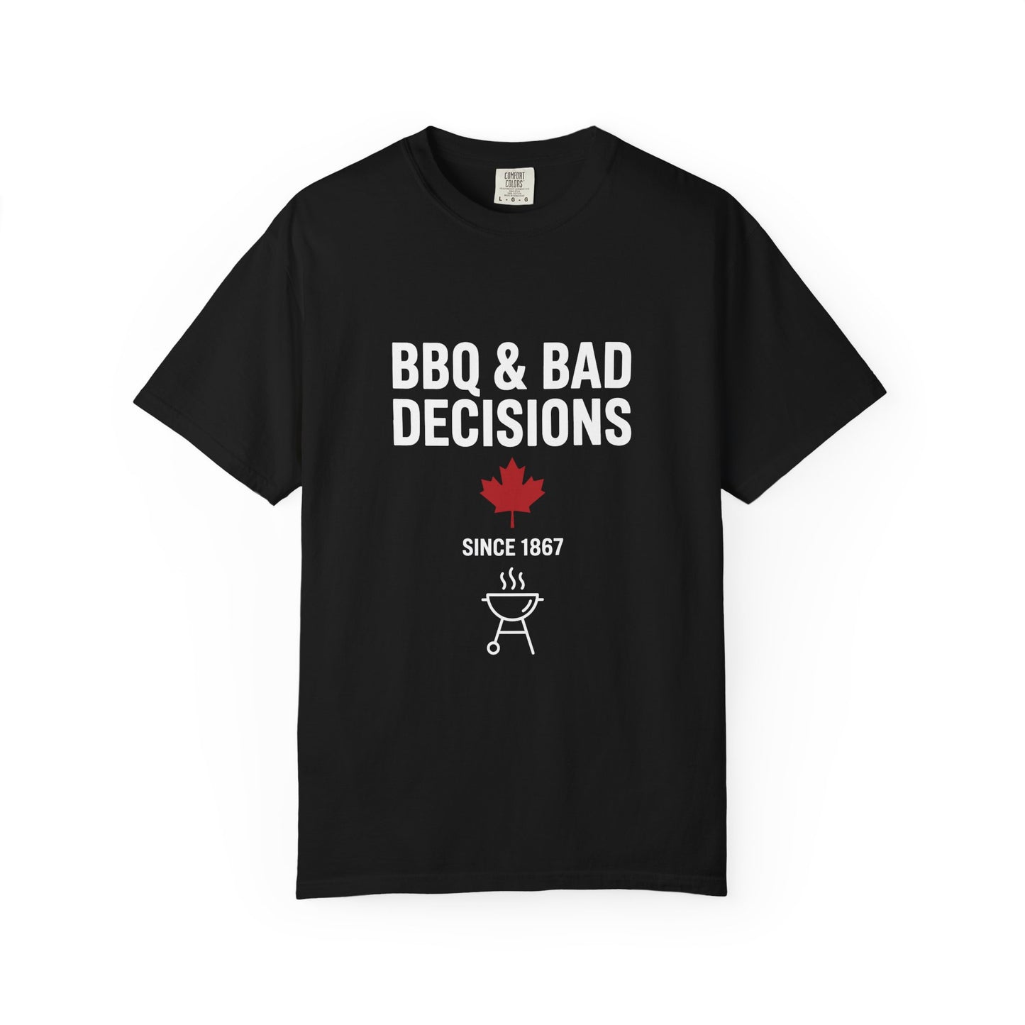 “BBQ & Bad Decisions” Vintage Canada Tee - Campfires, Beers & Maple Energy
