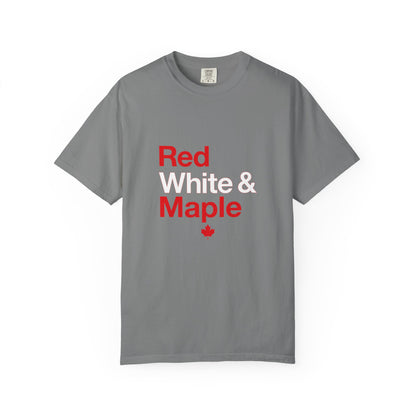 “Red White & Maple” Vintage Canada Tee - Modern Patriotic Maple Design