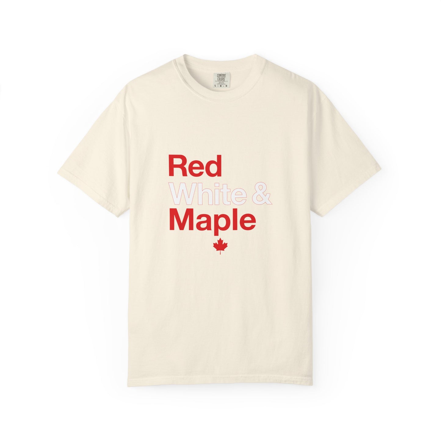 “Red White & Maple” Vintage Canada Tee - Modern Patriotic Maple Design