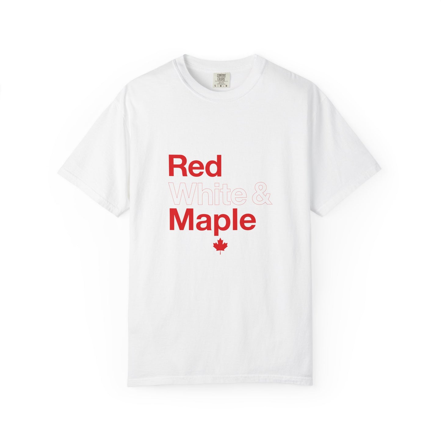 “Red White & Maple” Vintage Canada Tee - Modern Patriotic Maple Design