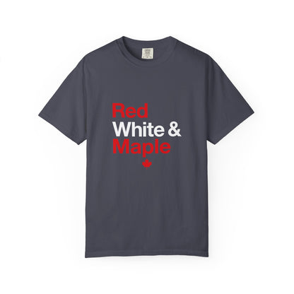 “Red White & Maple” Vintage Canada Tee - Modern Patriotic Maple Design