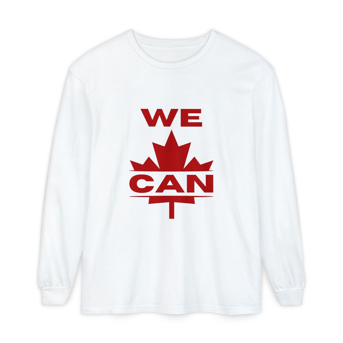 WE CAN Statement Langarmshirt – Auffälliger Print, kanadisches Selbstbewusstsein