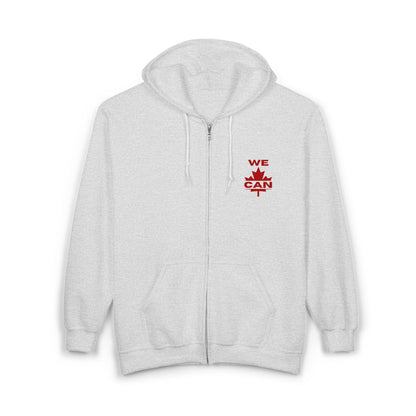 WE CAN Minimal Zip Hoodie – Kleine Schrift, starke Botschaft