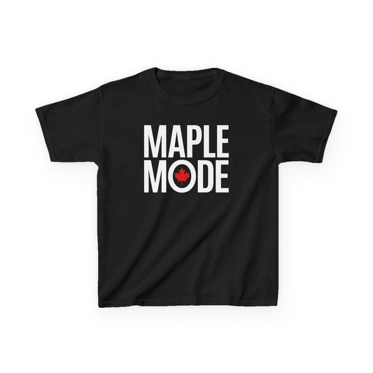 “Maple Mode” Youth Graphic Tee - Minimalist Canada Style for Kids