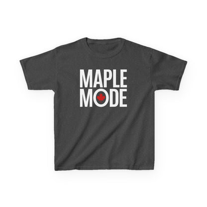 “Maple Mode” Youth Graphic Tee - Minimalist Canada Style for Kids