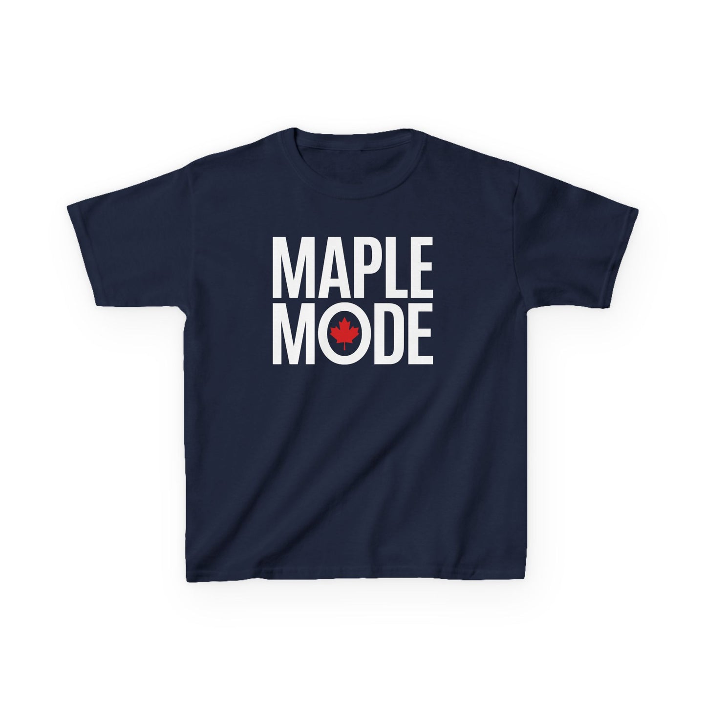 “Maple Mode” Youth Graphic Tee - Minimalist Canada Style for Kids