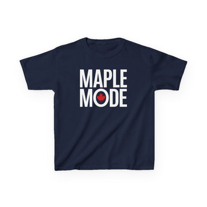 “Maple Mode” Youth Graphic Tee - Minimalist Canada Style for Kids