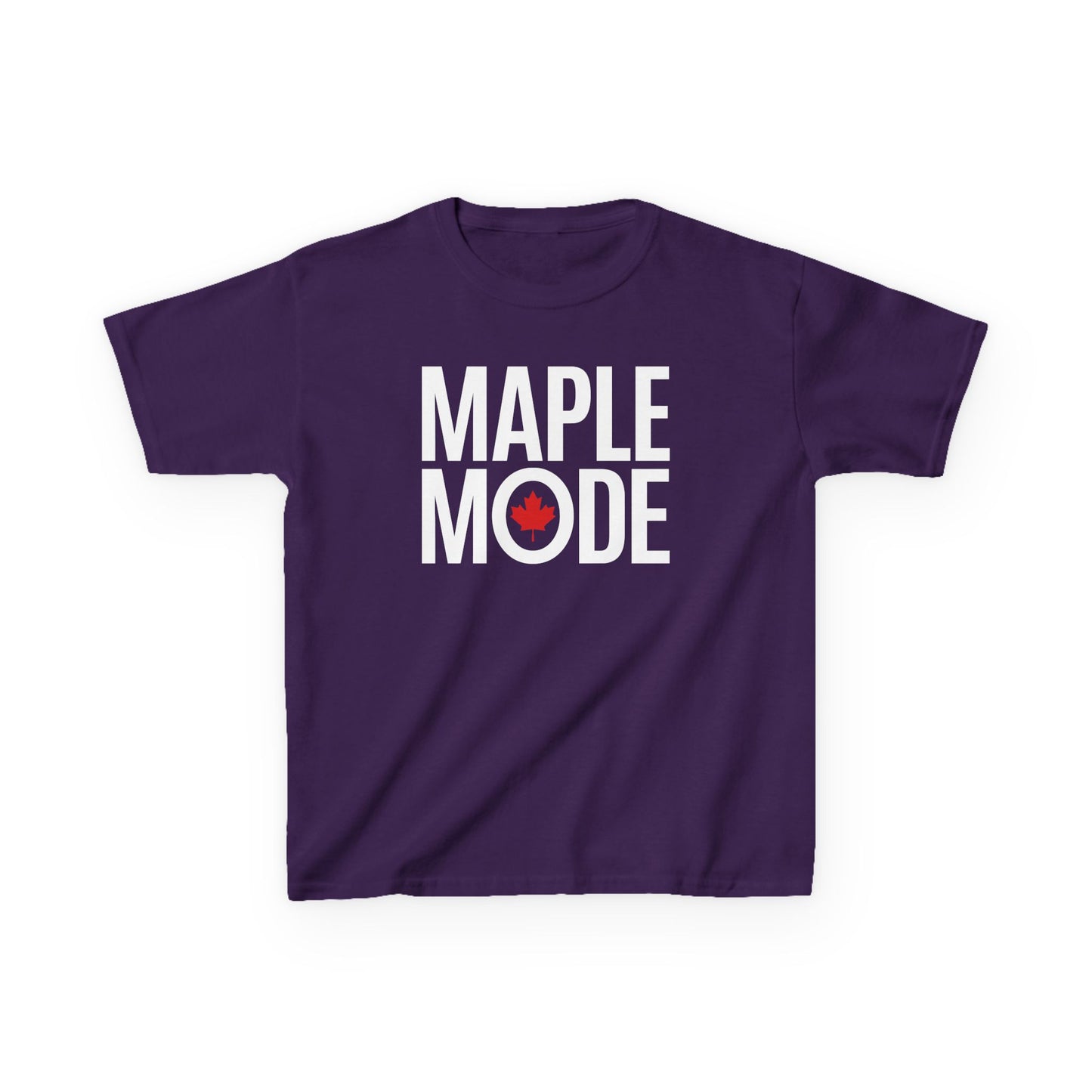 “Maple Mode” Youth Graphic Tee - Minimalist Canada Style for Kids