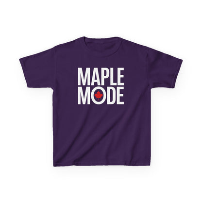 “Maple Mode” Youth Graphic Tee - Minimalist Canada Style for Kids