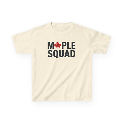 “Maple Squad” Kids Tee - Cool Matching Canada Graphic Shirt