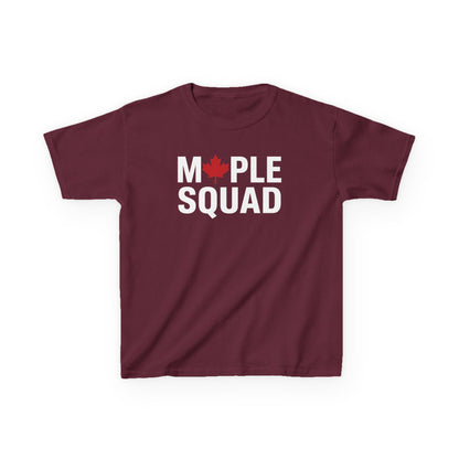 “Maple Squad” Kids Tee - Cool Matching Canada Graphic Shirt