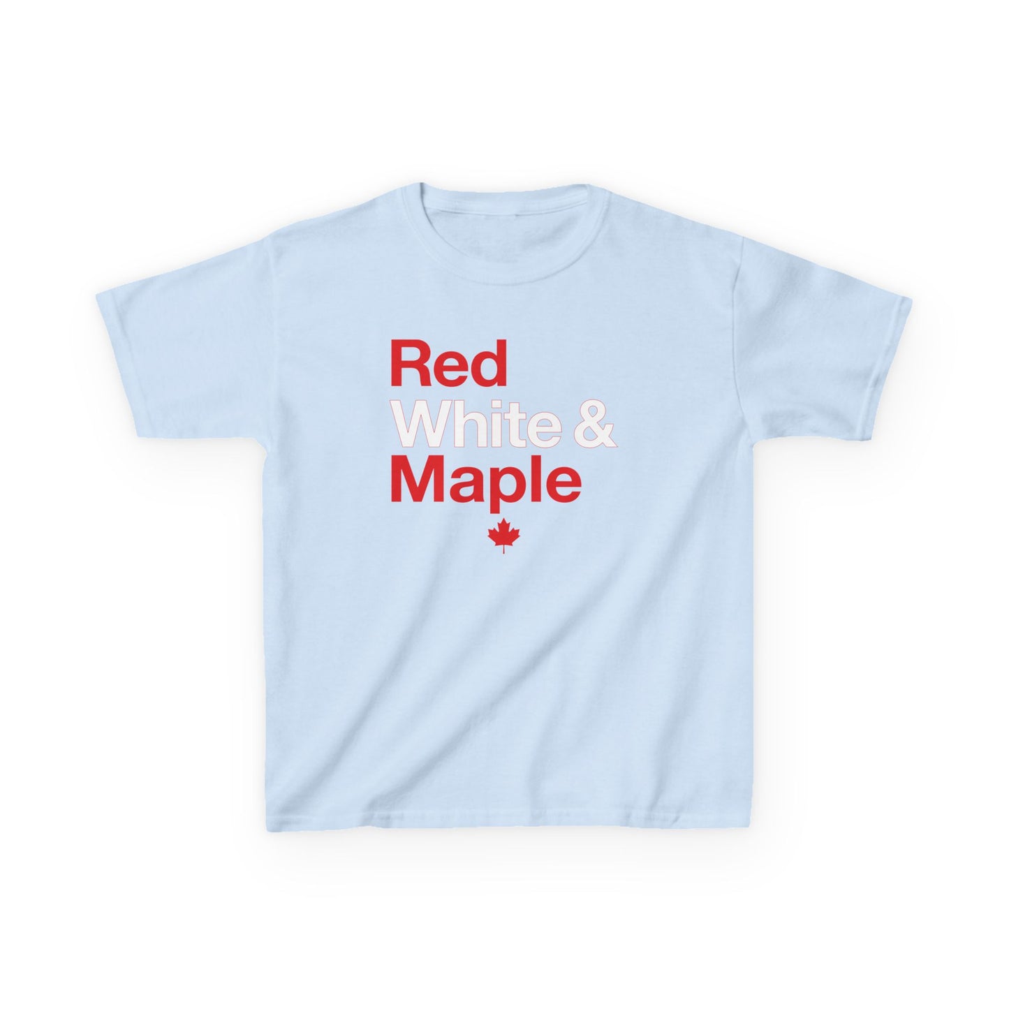 “Red White & Maple” Kids Tee - Patriotic Canada Graphic Shirt