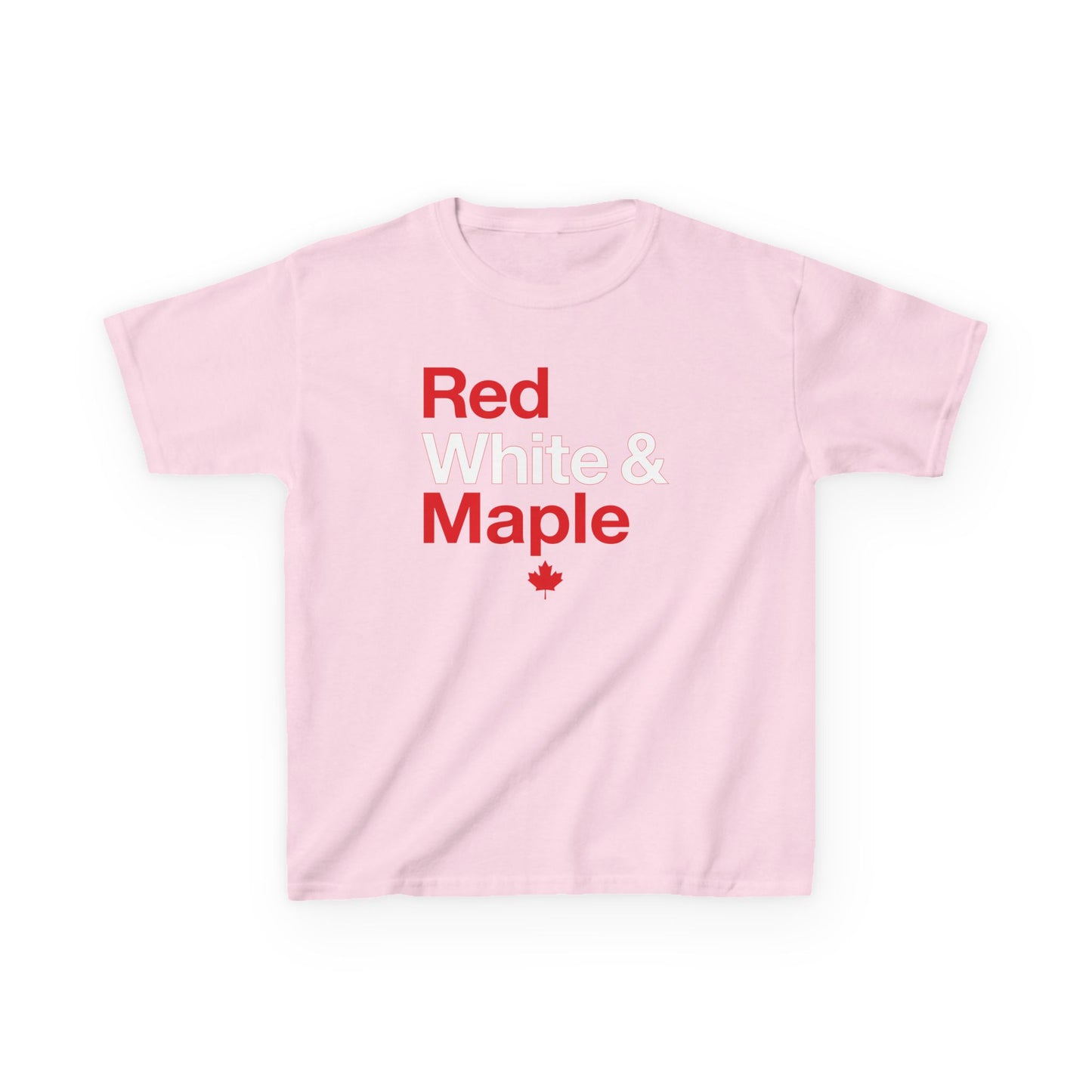 “Red White & Maple” Kids Tee - Patriotic Canada Graphic Shirt