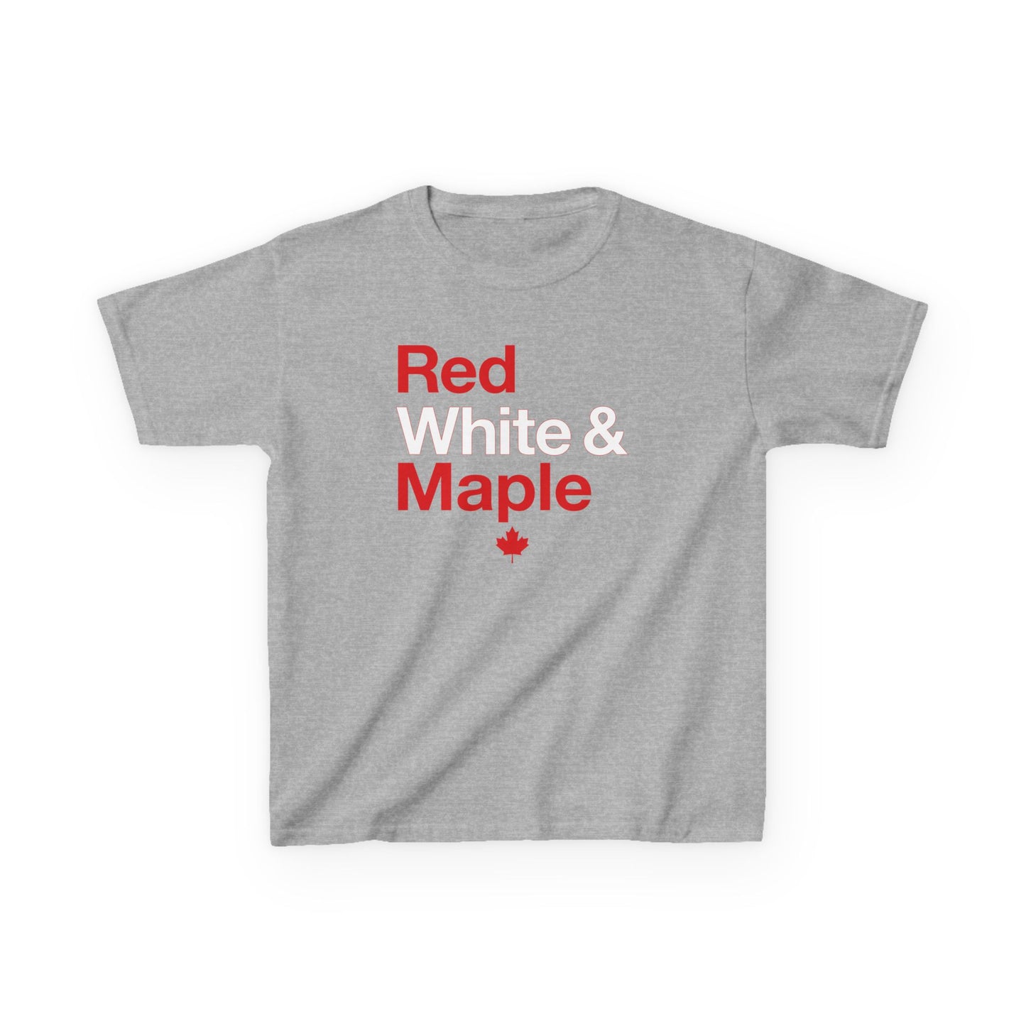 “Red White & Maple” Kids Tee - Patriotic Canada Graphic Shirt