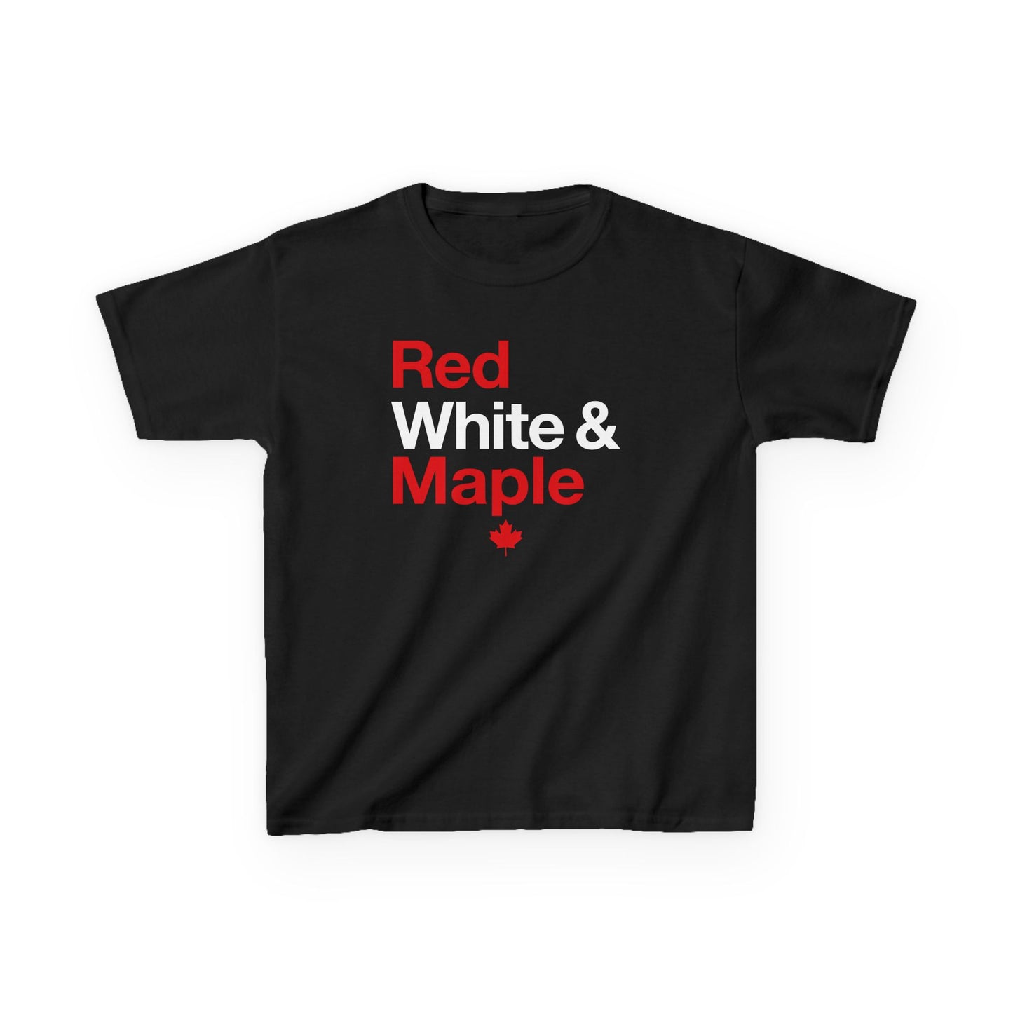 “Red White & Maple” Kids Tee - Patriotic Canada Graphic Shirt