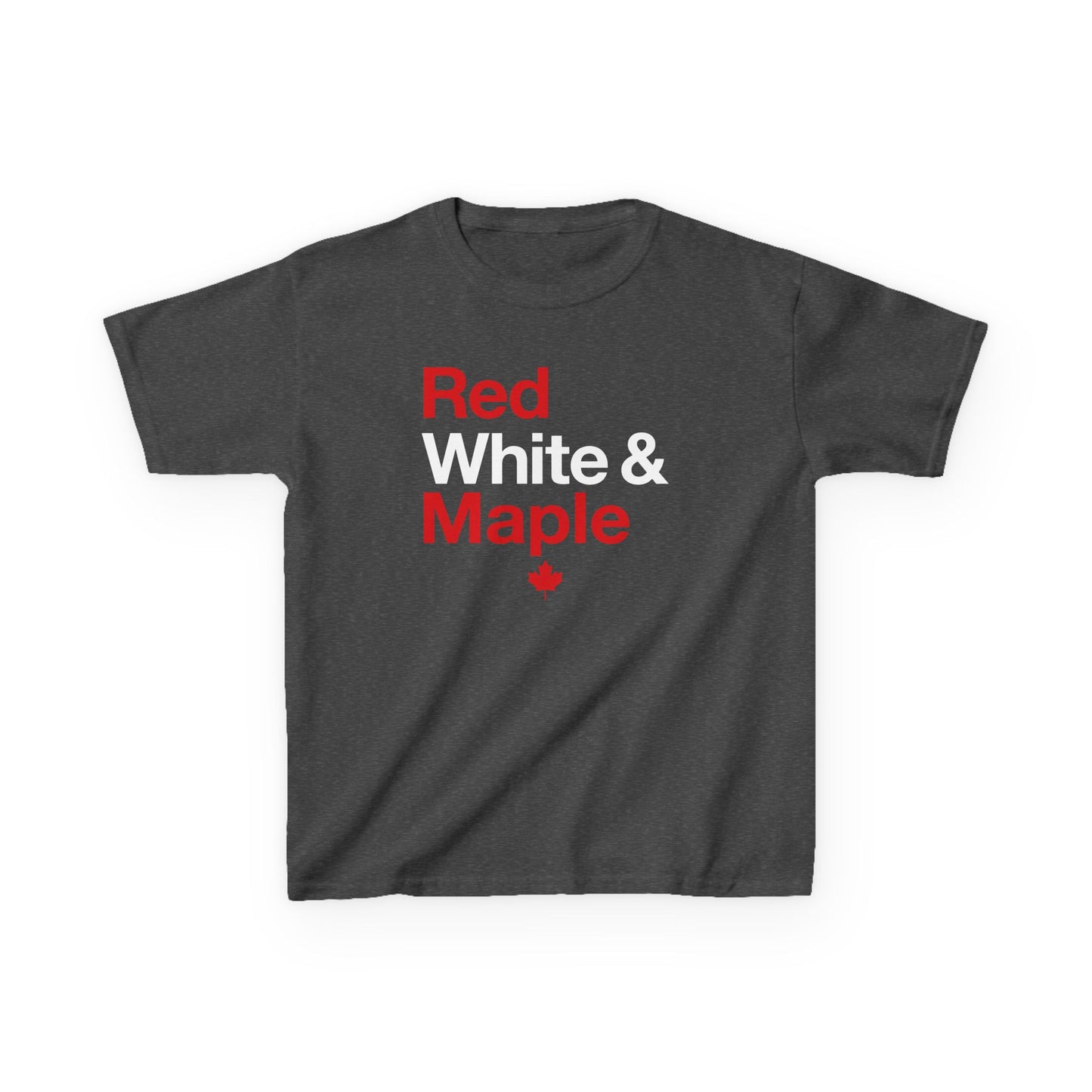 “Red White & Maple” Kids Tee - Patriotic Canada Graphic Shirt