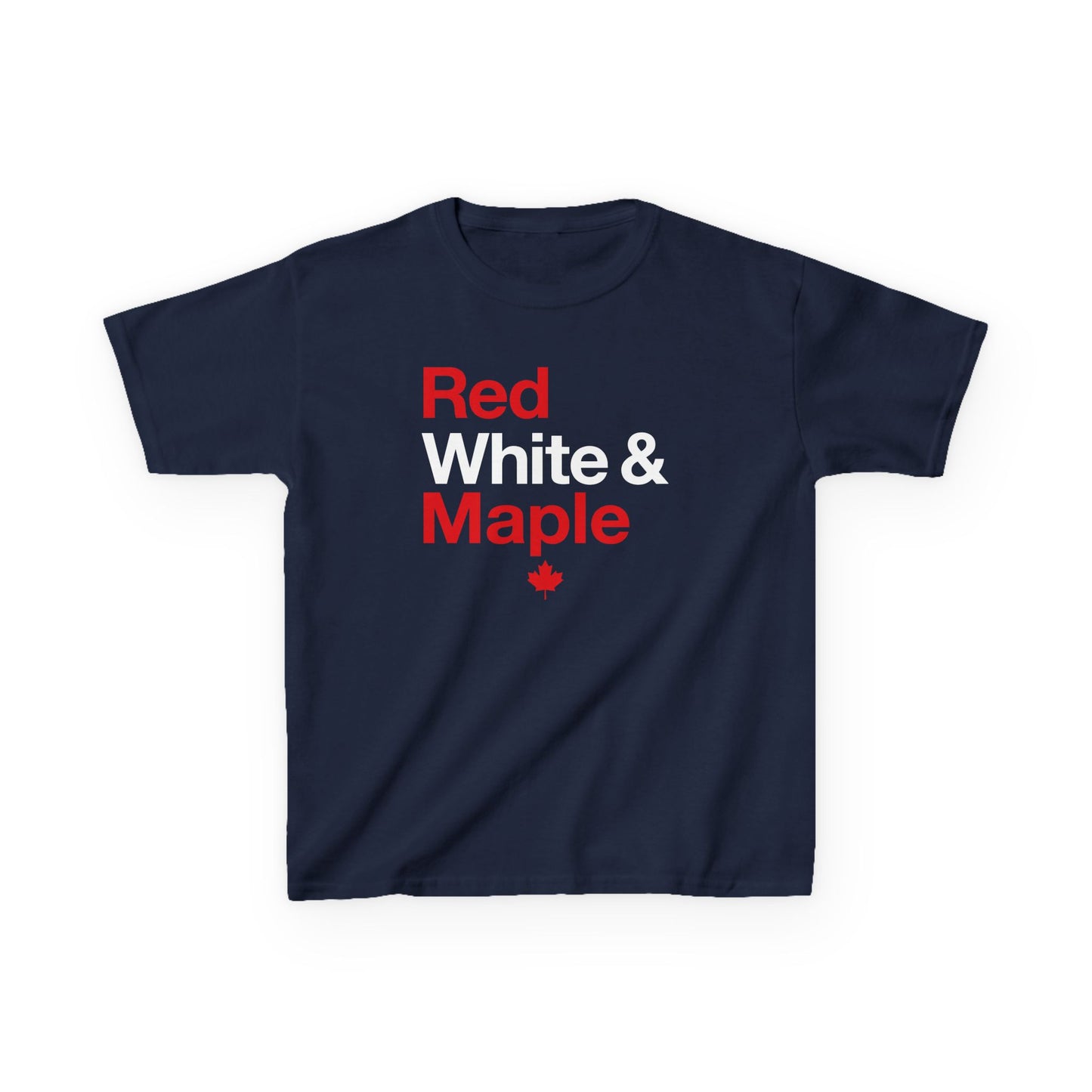 “Red White & Maple” Kids Tee - Patriotic Canada Graphic Shirt