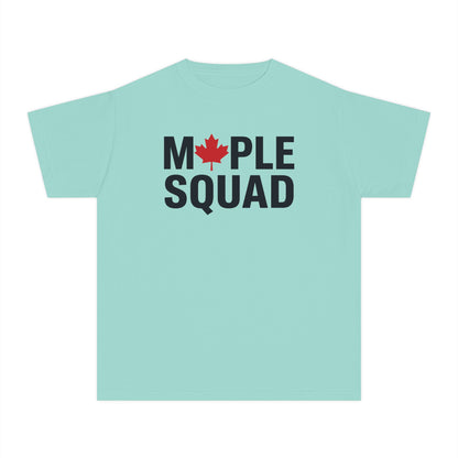 “Maple Squad” Youth Tee - Fun Canadian Group Graphic Shirt