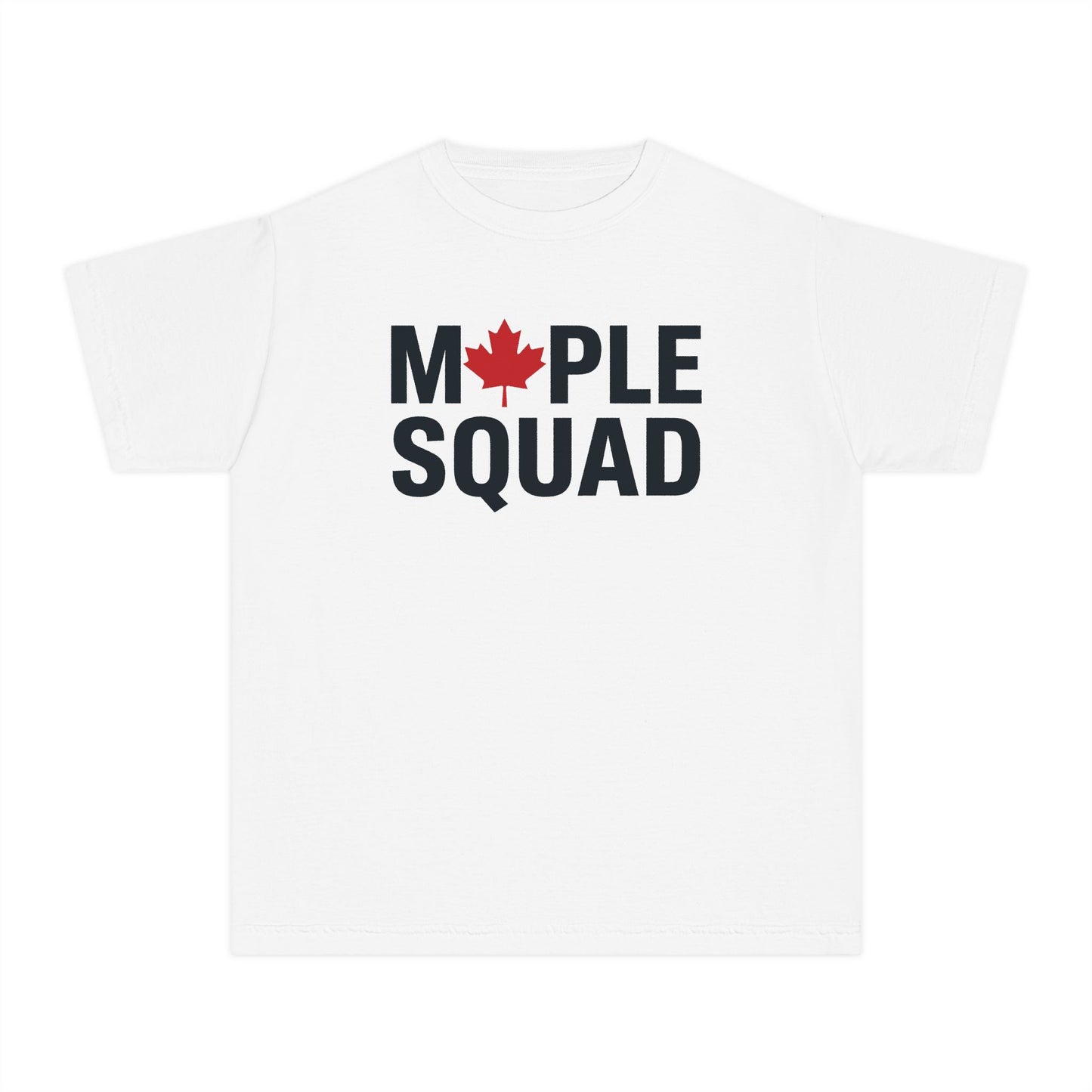 “Maple Squad” Youth Tee - Fun Canadian Group Graphic Shirt