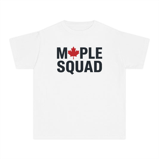 “Maple Squad” Youth Tee - Fun Canadian Group Graphic Shirt