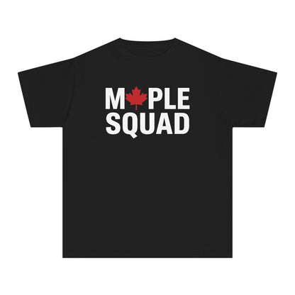 “Maple Squad” Youth Tee - Fun Canadian Group Graphic Shirt