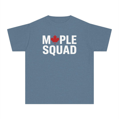 “Maple Squad” Youth Tee - Fun Canadian Group Graphic Shirt