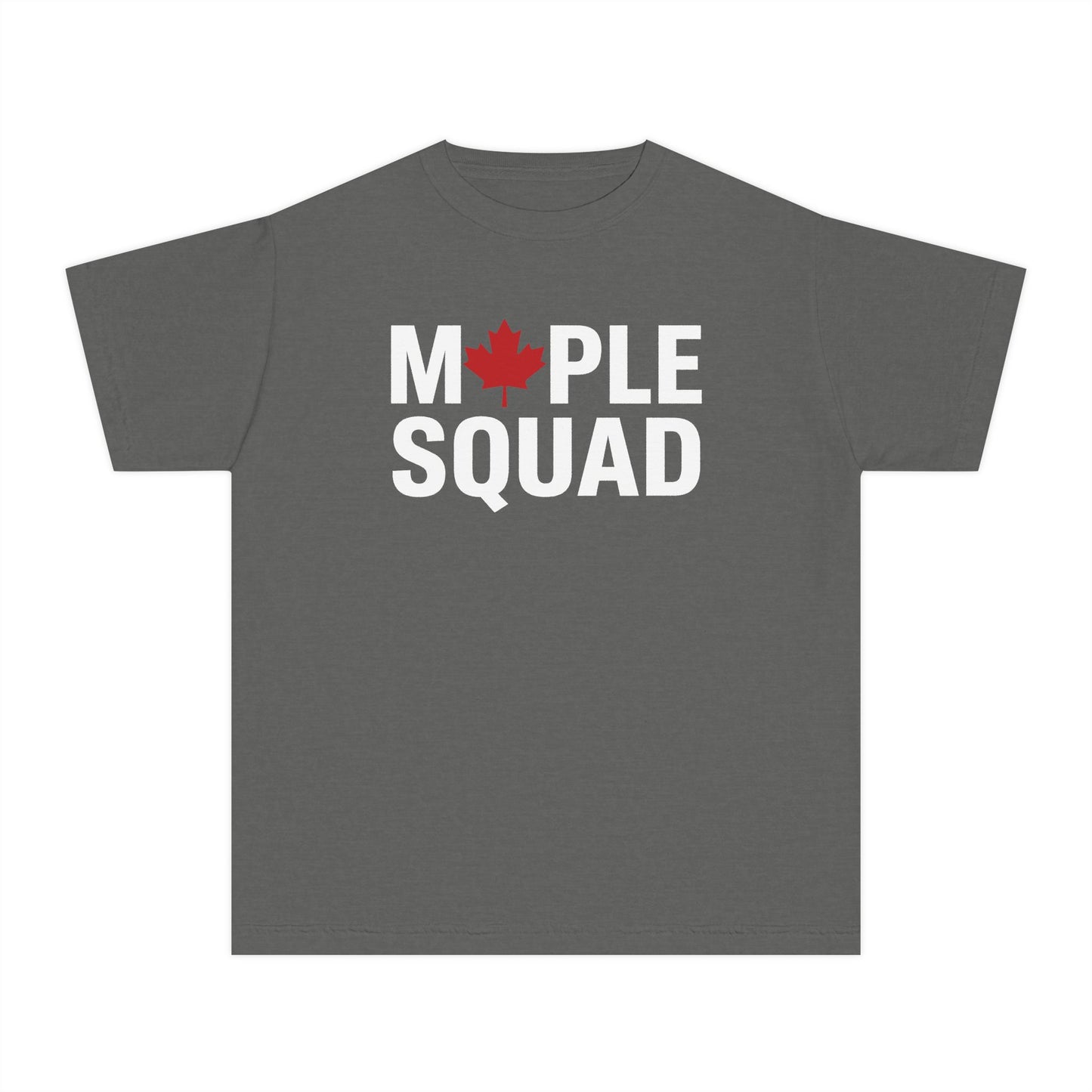 “Maple Squad” Youth Tee - Fun Canadian Group Graphic Shirt