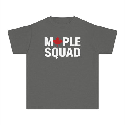 “Maple Squad” Youth Tee - Fun Canadian Group Graphic Shirt