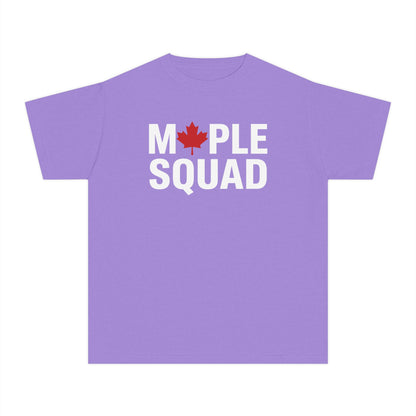 “Maple Squad” Youth Tee - Fun Canadian Group Graphic Shirt